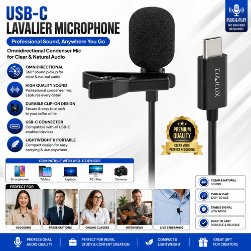 Wired pro lavalier microphone - wired,